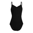 thumbnail image 4 of TSSOE Classic V-Neck Camisole Dance Leotards for Women Cotton Spaghetti Straps Ballet Costume Black XS, 4 of 7