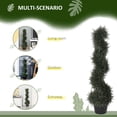 thumbnail image 3 of Outsunny 3FT Topiary Artificial Faux Cedar Tree Spiral Fake Plant, Pre-potted & Features High-Quality Detailed Look for Indoor or Outdoor, 3 of 9