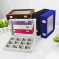 thumbnail image 2 of opvise Holder Case Lightweight Portable Women Mirrow Compact Jewelry Holder Case for Brooch, 2 of 8