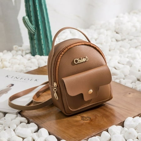 - Women Mini Backpack PU Leather Shoulder School Rucksack Ladies Girls Travel Bag