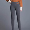 thumbnail image 2 of Freer Femmes Leggings Doublés Molleton Épais Collants en Velours Taille Haute Bas Extensible Dames Legging Solide L, 2 of 9