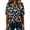 Black, variant on JULMCOMO Polo Shirts for Women Floral Print Collared Short Sleeve Button Loose Fit Trendy Golf Shirts Daily Comfy Casual Blouses Black L