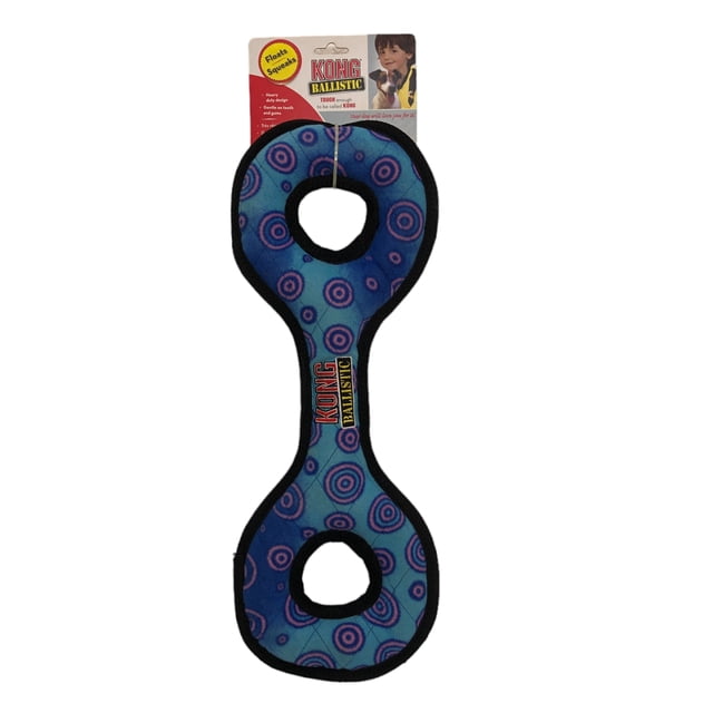 Juguete para Perro Kong Tug Ballistic Material Suave con Sonido Grande