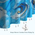thumbnail image 6 of Blue Gold Marble Pattern Shower Curtain 84"x72" ,Bathroom Decorative Shower Curtains Set with 12 Hooks,Modern Waterproof Washable Shower Curtain, 6 of 6