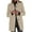 Apricot, variant on Women's long pea coat, stand collar, single-breasted, wool blend pea coat, thickened