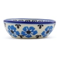 thumbnail image 3 of Polish Pottery 2¾-inch Bowl (Pansy Plenty Theme) Hand Painted in Boleslawiec, Poland + Certificate of Authenticity, 3 of 6