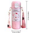 thumbnail image 2 of Botella de agua con aislamiento de paja de 480 ml, taza de acero inoxidable 316 para mujeres y hombres (rosa), 2 of 9