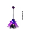 thumbnail image 3 of Dpityserensio Fall Decor Halloween Witch With String Lights Removable Riding Broomstick Prop With Web Decor Kids Witch Accessory For Party, 3 of 9