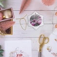thumbnail image 6 of 3drose, Spring Blossoms Featuring Pink Flowering Blossoms in a Black and White Picture, 3 inch Snowflake Porcelain Ornament, 6 of 7