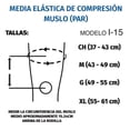 thumbnail image 2 of MEDIA ELÁSTICA DE COMPRESIÓN MEDIO MUSLO (PAR) I15 CH TYNOR Tynor I15 P_CH, 2 of 2