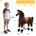 thumbnail image 3 of DEYGIA Ride on Horse for Big Kids Horse Ride on Toy, Riding Horse Pony Rider Mechanical Walking Action Plush Animal for 9 Years to Adult, No Battery or Electricity, Giddy up, Max Load 187LBS, 3 of 10