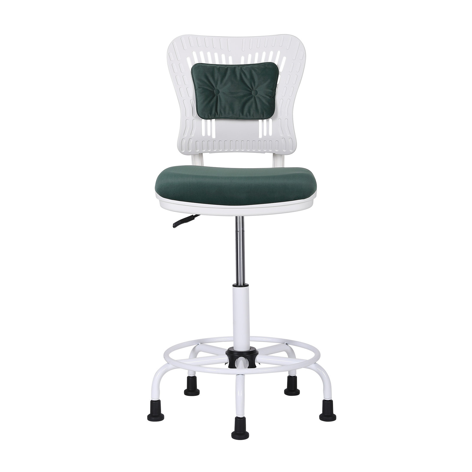 igo Bar Stools,Adjustable Armless Swivel Counter Stool with Soft Velvet