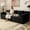 Black, variant on 71" Love Seat Couches, Corduroy Boneless Loveseat with Deep Seats, 2 Seat Couch Apartment Size Couch with 3 Pillows&Side Pockets for Bedroom, Office, No Assembly Required, Black