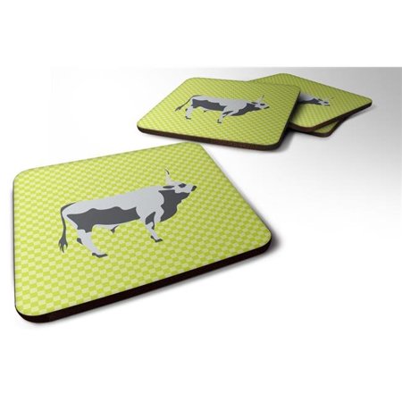 

Hungarian Grey Steppe Cow Green Foam Coaster Set of 4