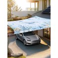 thumbnail image 6 of Ocean Blue Whale Sun Shade Sail 6.5' x 10', Summer Beach Nautical Starfish Seaweed Shell Coral Rectangle Outdoor Sunshade Canopy, Waterproof UV Block Patio Covers for Garden Yard Beach, 6 of 9