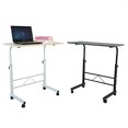Sofa Side Table with Wheels Height Adjustable 27.5637.8in, Rolling