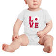 thumbnail image 2 of Love Japan Flag Heart Cute Baby Rompers Newborn Clothes Outfits (White, 0-3 Months), 2 of 5