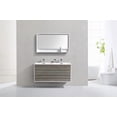 thumbnail image 3 of KubeBath DeLusso 48" Double Sink  Ash Gray Wall Mount Modern Bathroom Vanity, 3 of 5