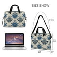 thumbnail image 3 of 16" Laptop Briefcase for Work Travel Laptop Shoulder Bag Carrying Handbag Laptop Case Elegant Blue Flowers Pattern, 3 of 8