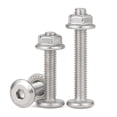 thumbnail image 4 of 2 Pcs 304 Stainless Steel Large Flat Head Hex Socket Set Screws for Machining Fittings M10x60mm., 4 of 4