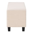 thumbnail image 4 of CorLiving Luna Upholstered Storage Bench Beige, 4 of 5