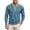Blue, variant on JIAYUE Men's T Shirt Fashionable Contrast Color Trim Henley Long Sleeve Shirts V Neck Buttons Placket Slim Fit Casual Pullover Tops For Commute Travel And Daily Comfortable Wear