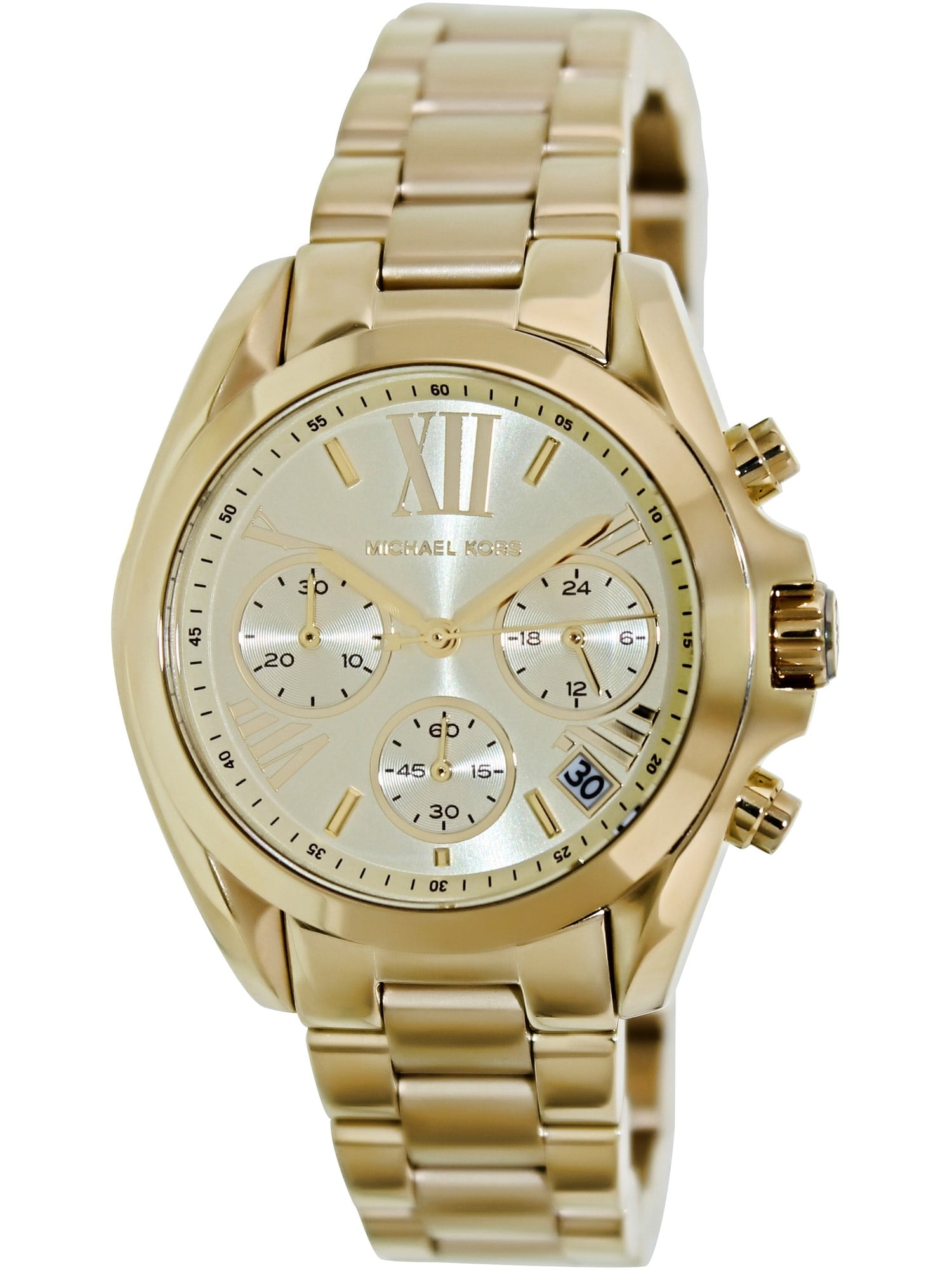 Michael Kors Women's Bradshaw Chronograph Gold-Tone Watch - Walmart.com