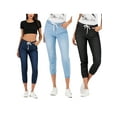 thumbnail image 4 of SAYOO Fashion New Women s Casual Solid Denim Pants Ladies Loose Soft Jogger Draws, 4 of 4