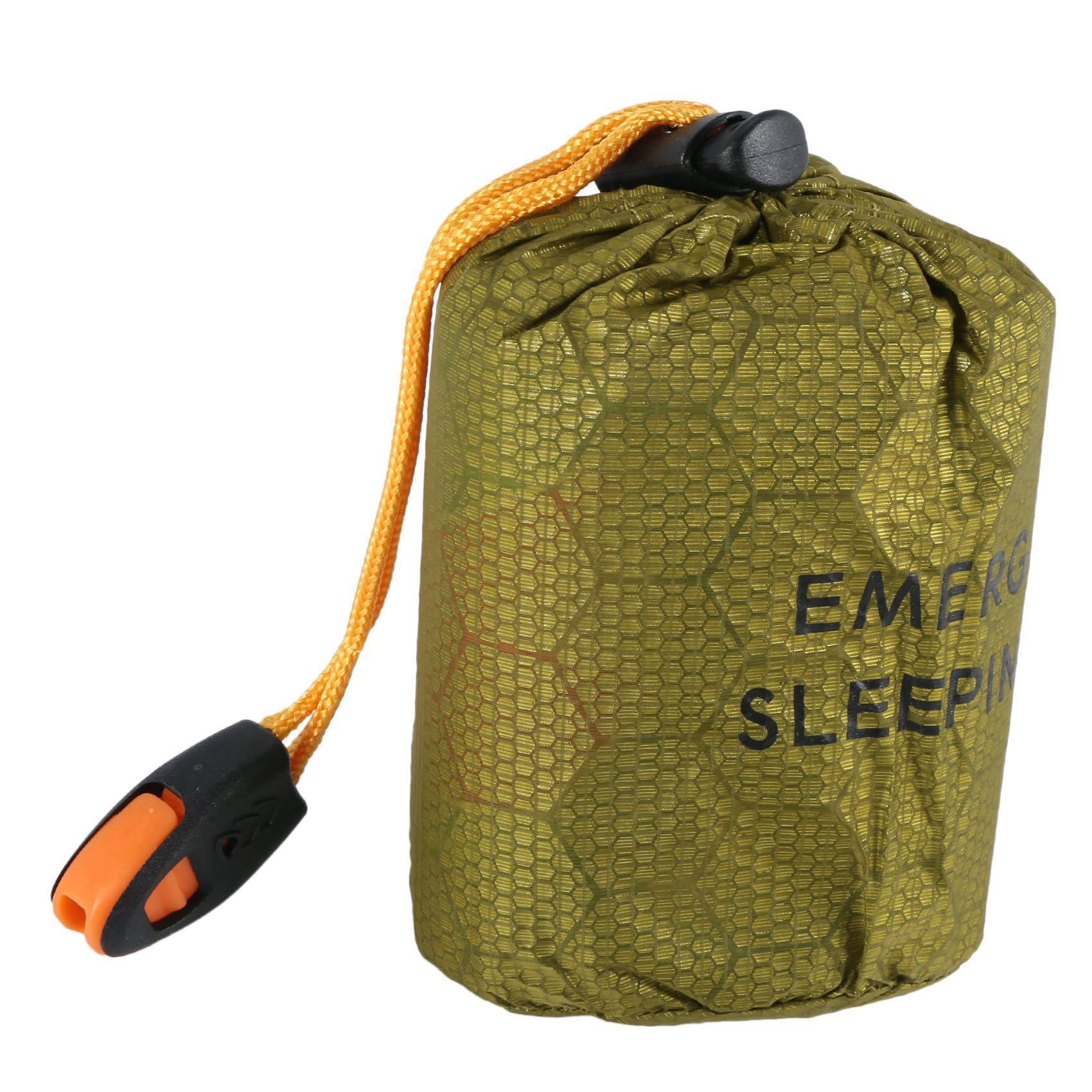 Sac De Couchage Survie 2 Pièces + Sifflet - Couverture Thermique Imperméable Urgence Camping Randonnée