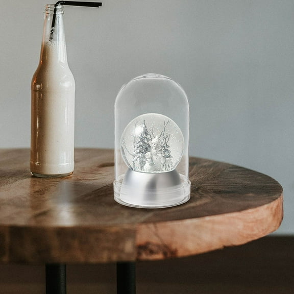 UPOUART 6-Pack Clear Plastic Domes for Snow Globe Crafts, Holiday Decorations, Projects, 10x6.3x6.3 cm