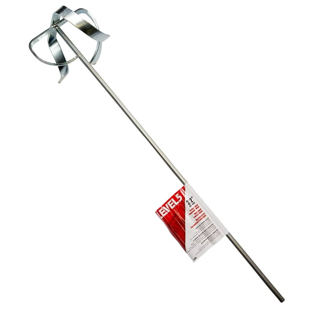 Mezclador de barro para paneles de yeso LEVEL5, eje de 32 cm, cabezal de 7 cm, grado profesional