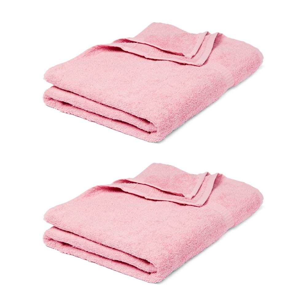6 Poolside Beach Pool Towels Solid Dusty Rose 430 GSM 100 Cotton 36" x
