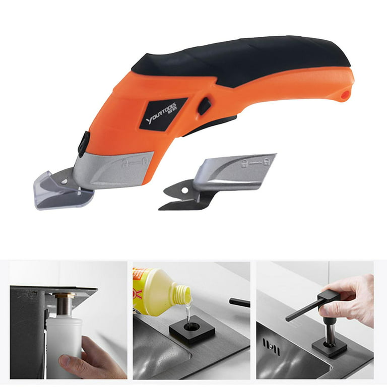 Electric Scissors for Cutting Fabric Wireless Power Scissors Cutting Tool Cutting for Cutting Fabric,Leather,Carpet and Cardboard Fabric Cutter, Size