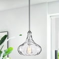 thumbnail image 3 of Warehouse of Tiffany Enielle Single Light Polished Chrome Pendant, 3 of 6