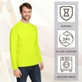 thumbnail image 7 of High Visibility Short Sleeve Workwear Tee, 100% Polyester Hi Vis Unisex Ultra UVP Marina Raglan Long Sleeve T-Shirt (Safety Yellow 6 Pack, 5XL), 7 of 7