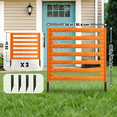 thumbnail image 2 of Air Conditioner Fence, Natural Wood, Sturdy Frame, Spaced Slats, Privacy Screens Fence Panels, Backyard, Porch, Landscaping, 2 of 8