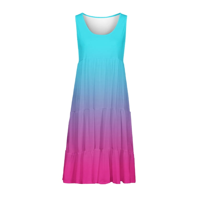 flowy colorful dress Bamboo A-Line Tank Dress main image 0