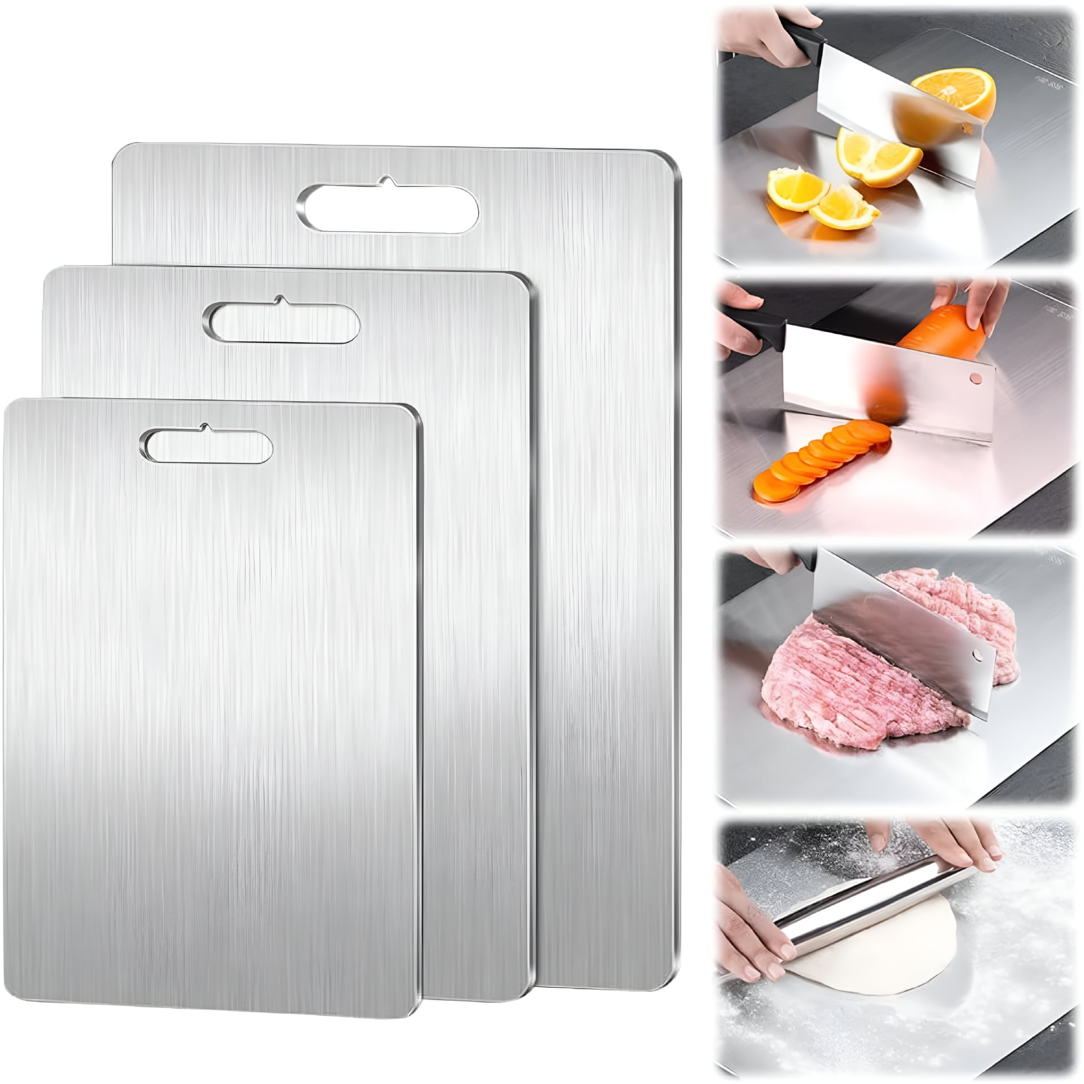 ACDANC 2026 New Titanium Cutting Boards - 100% Pure Titanium Cutting Boards for Kitchen - Cutting Edge Hygiene&Durability,Double Sided Medical-Grade Titanium Cutting Mat (15 X 11 In)