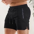 thumbnail image 5 of Mens Athletic Shorts 3 Inch Inseam Loose Fit Running Gym Workout Shorts Breathable Lightweight Summer Outdoor Clothes Black, Size XXL, 5 of 5