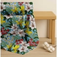 thumbnail image 4 of Soimoi Blue Cotton Cambric Fabric Leaves & Lily Floral Printed Craft Fabric by the Yard 42 Inch Wide, 4 of 7