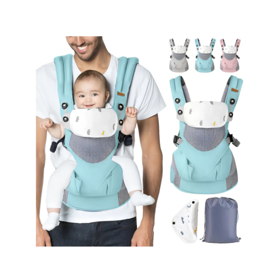Cangurera Ergonómica Bebé color azul