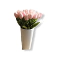 thumbnail image 2 of Ramo de 6 tulipanes de seda, color rosa transparente, para decoración, 2 of 2