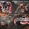 thumbnail image 4 of Wireless Controller Compatible with P4/P4 Slim/P4 Pro/Windows PC, Red Graffiti, 4 of 7