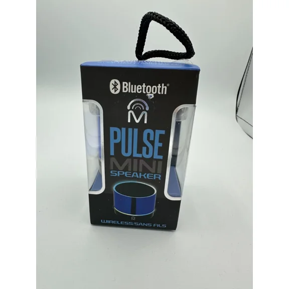 Mental Beats Pulse Bluetooth Mini Speaker With Led Lights Blue Brand New