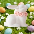 thumbnail image 3 of Japceit Easter Ceramic Rabbit Decor, Cute Bunny Sculpture for Table and Shelf Display, Artistic Ornament for Living Room, Office, and Gift for Birthday, Holiday, Home, 3 of 6