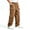 Brown, variant on TKKCS Boys Wide Leg Cargo Pants Elastic Waist Casual Relaxed Fit Multi Pockets Twill Pants for School Outdoor Khaki 12-13Years
