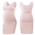 thumbnail image 1 of EIMELI Robe pour Femme Enceinte à Rayures Sans Manches à Col Rond Ajustée Midi Robe Débardeur Robe d'Été Décontractée Robe de Maternité, 1 of 4
