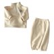 thumbnail image 1 of Traje informal con bolsillo de terciopelo de dos lados, conjunto de dos piezas de suéter de felpa con cuello alto para niños y niñas (amarillo), 1 of 6