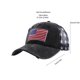 thumbnail image 3 of Americans Flag Embroidered Baseball Cap Distressed Mesh Back Hat Vintage For Men Women Summer Outdoor Black, 3 of 6