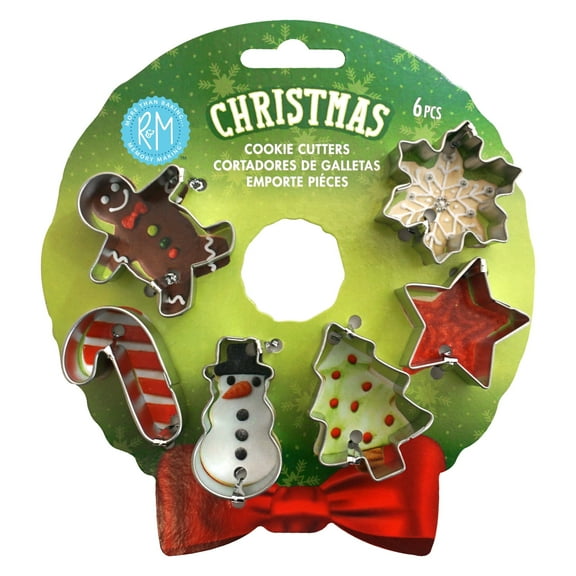 R&M International Christmas Mini Cookie Cutter 6 Piece Set